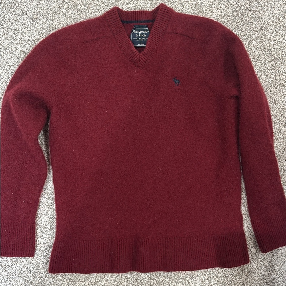 Abercrombie & Fitch Youth Boys 100% Cashmere Lux Sweater in Size L, Very Soft